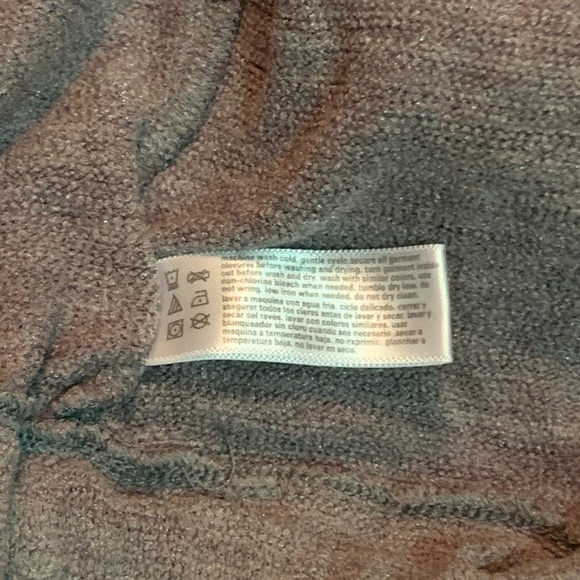 Three Dots Womens Size M Gray Pullover Long Sleeve Drawstring Waist Sweater - Picture 5 of 7